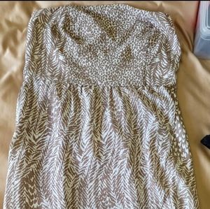 The Limited Brown Strapless Dress